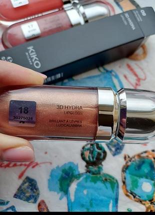 Kiko milano 3d hydra lipgloss пом'якшувальний блиск для губ з ефектом 3d 18