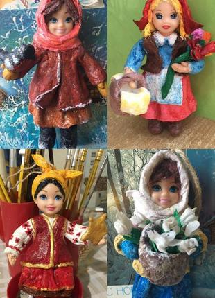 Новогодняя игрушка солоха украинка малышка сувенир handmade3 фото