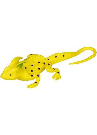 Іграшка ящірка bambi b6328-115t тягучка 20 см жовтий