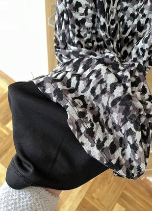 Сукня на зав'язках асиметрична леопардова4 фото