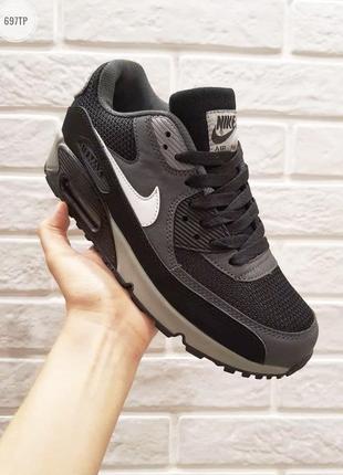 Топ! мужские кроссовки nike air max 90 grey black