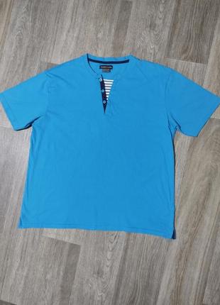 Мужская синяя футболка / atlas / поло / коттоновая футболка / мужская одежда / чоловічий одяг /
