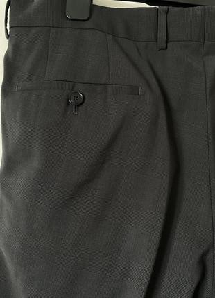 Hugo boss класичні брюки темно сірі шерсть хл7 фото