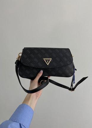 Сумка-клатч брендова guess cordelia flap shoulder bag black/blue9 фото