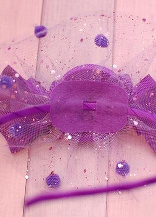 Обруч ободок конфетка фиолетовый3 фото