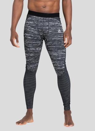 Компрессионные брюки odlo blackcomb warm eco compression pants grey/black