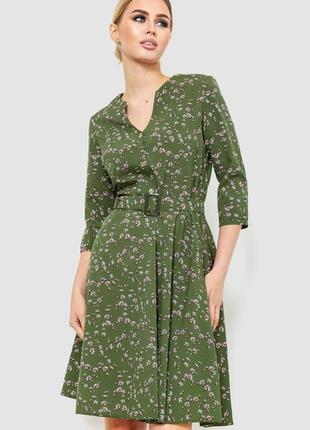 Платье софт цвет темно-зеленое