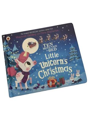 Книжка англійсько новорічна тверда ten minutes to bed: little unicorn's christmas1 фото