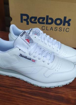 Кроссовки reebok classic leather white (2214)