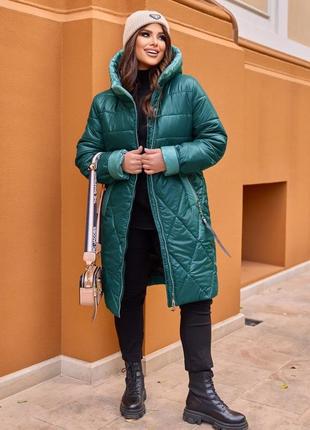 Жіноче зимове тепле пальто,женское зимне тёплое пальто,зимова куртка,парка,зимняя куртка стьобана,балонова,пуховик10 фото