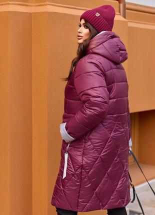 Жіноче зимове тепле пальто,женское зимне тёплое пальто,зимова куртка,парка,зимняя куртка стьобана,балонова,пуховик4 фото