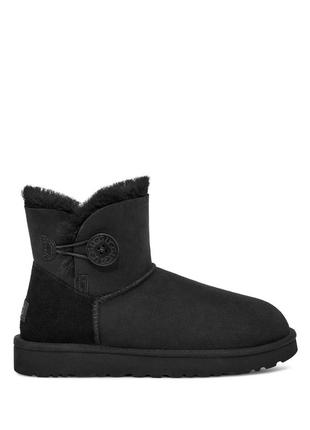 Женские угги с пуговицей ugg mini bailey стимулировать ii black