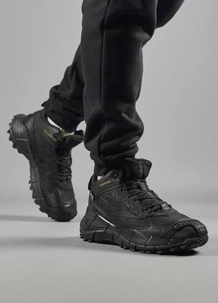 Зимові чоловічі кросівки reebok zig kinetica || edge all black fur  якість оригіналу aaa+3 фото