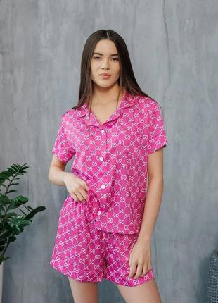 Женская шелковая пижама1 фото