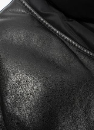 Schott down vintage leather vest puffer bomber jacket мужской бомбер6 фото