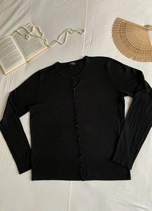 Базовый классический черный кардиган (размер 12/40-14/42-16/44)