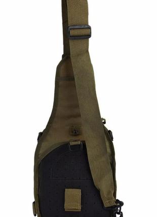 Тактический военный рюкзак eagle m02g oxford 600d 6 литр через плечо army green3 фото