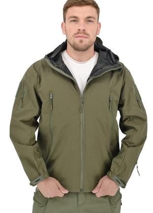 Легкая тактическая летняя куртка (ветровка, парка) с капюшоном warrior wear ja-24 olive green4 фото