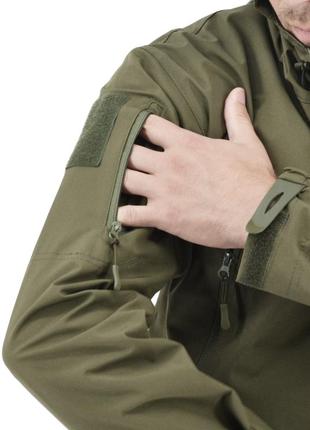 Легкая тактическая летняя куртка (ветровка, парка) с капюшоном warrior wear ja-24 olive green7 фото