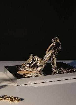 Jimmy choo off-white snake sae 90 sandals