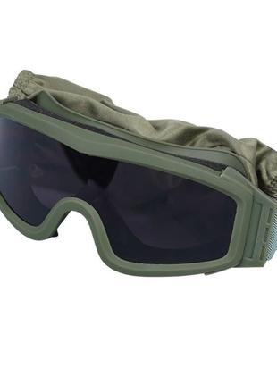 Тактичні окуляри маска e-tac wt-12 + змінні лінзи (1 окуляри та 3 лінзи)