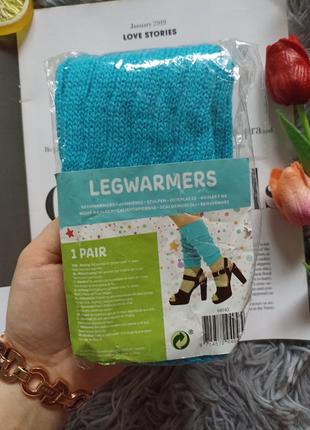 Яркие голубые гетры legwarmers