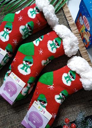 Новогодние валянки детские домашние тапочки теплые носки 23-35 размеры4 фото
