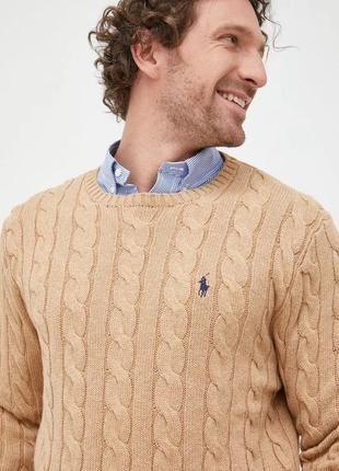 Ralph lauren плетеный белый свитер8 фото