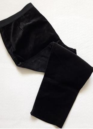 Мегакрутые хлопковые стрейчевые велюровые брюки высокая посадка батал marks & spencer8 фото