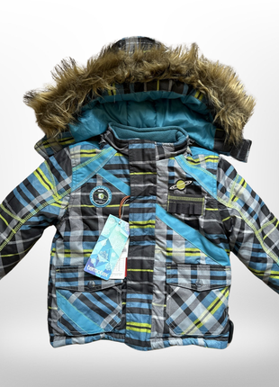 Зимова куртка для хлопчика quadrifoglio 98 см сіро-блакитна