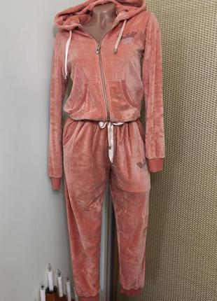 Спортивний бархатний / велюровий костюм із стразами emporio armani / виробництво туреччина