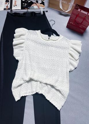 Білий ажурний джемпер studio
