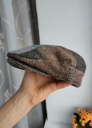 Шерстяна кепка жиганка hatman ireland by gerry moran donegal tweed хулиганка восьмиклинка stetson9 фото