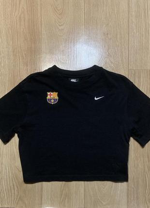 Nike fc barcelona ribbed футболка топ1 фото