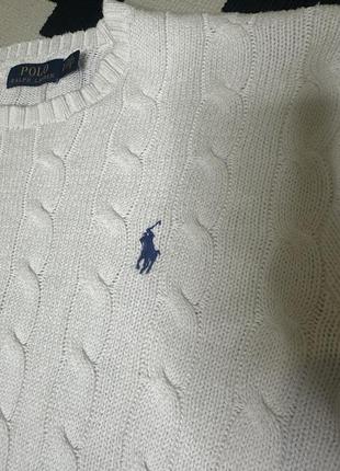 Ralph lauren белый свитер4 фото