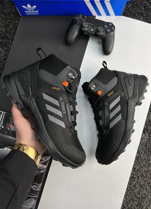 Adidas terrrex swift r gore tex fur black grey reflective