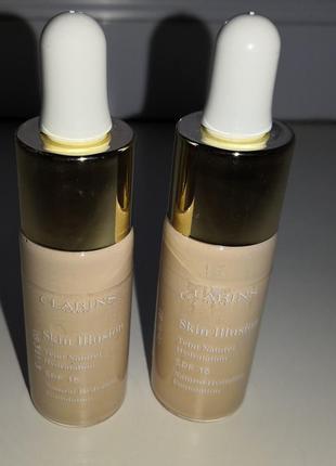Clarins skin illusion natural hydrating foundation spf 15 - 103 ivory - 1 шт.  105 nude - 1 шт.