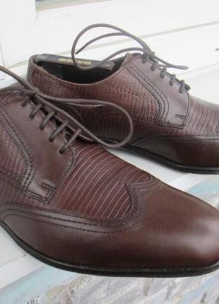 Кожаные туфли " marks &amp; spencer ". 40-40.5 р. ( 27 см). индия.7 фото