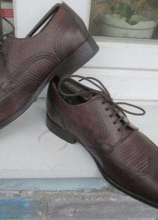 Кожаные туфли " marks &amp; spencer ". 40-40.5 р. ( 27 см). индия.8 фото