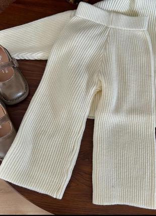 Костюм оверсайз для девочек. светер+ палаццо. теплая вязаная ткань2 фото