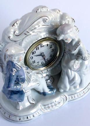 Антикварний годинник тет-а-тет порцеляна germany3 фото