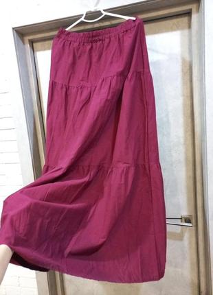 Красивая,длинная,натуральная,фирменная юбка бордо7 фото