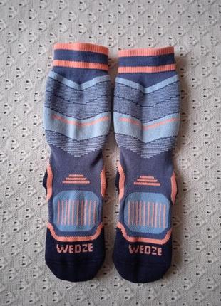 Термо шкарпетки wedze 27-30 з мериносовою вовною дитячі шерстяні лижні шкарпетки шерсть мериноса носки гольфи2 фото