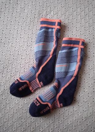 Термо шкарпетки wedze 27-30 з мериносовою вовною дитячі шерстяні лижні шкарпетки шерсть мериноса носки гольфи1 фото