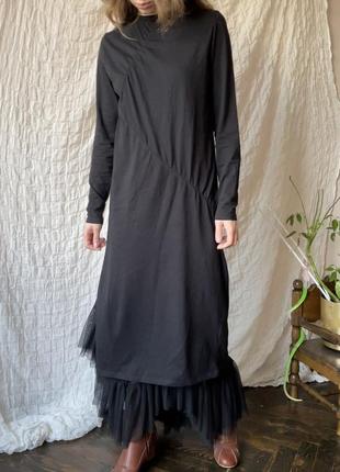 Платье макси с длинным рукавом monki