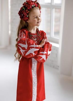 Сукня червона вишиванка4 фото