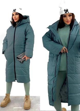 Зимнее пальто с капюшоном, 42-46 размера. 2122384 фото