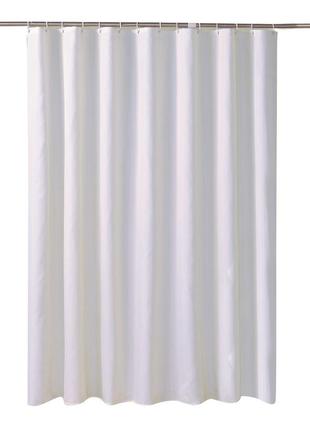 Тканевая шторка для ванной и душа белого цвета white curtain 180x200 см2 фото