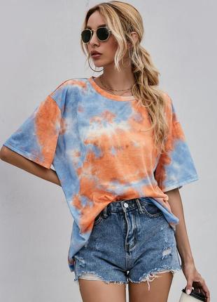 Повсякденна жіноча футболка tie dye shein, м