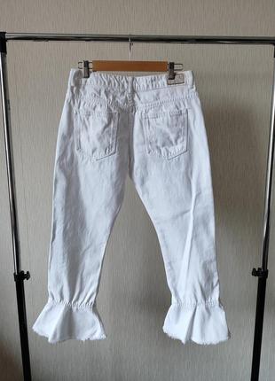 Белые укороченные джинсы denim zara3 фото
